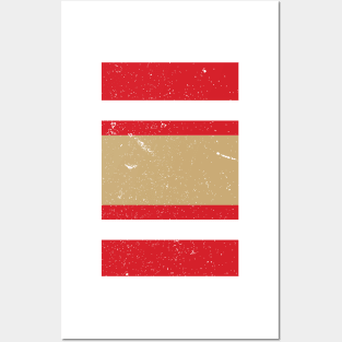 San Francisco Varsity Retro Home Red, White & Gold Design Posters and Art